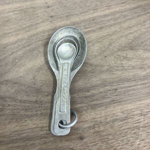 Vintage Metal‎ Measuring Spoon Set 1 Table spoon: 1, .5, & .25 Tea Spoon
